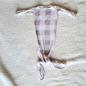 Milkmaid Goods Knotted Gown Grey Plaid